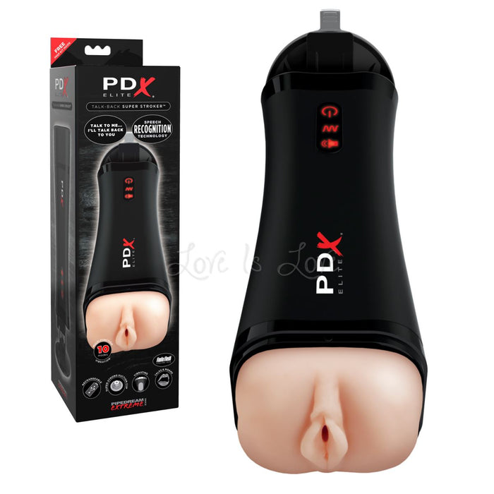 Pipedream PDX Elite Talk-Back Super Stroker ( Last Piece )