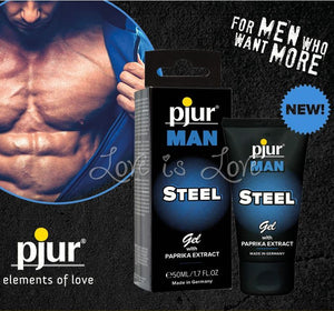 Pjur Man STEEL Gel 50 ML 1.7 FL OZ (Newly Replenished on Dec 18) Enhancers & Essentials - Hygiene & Intimate Care Pjur 