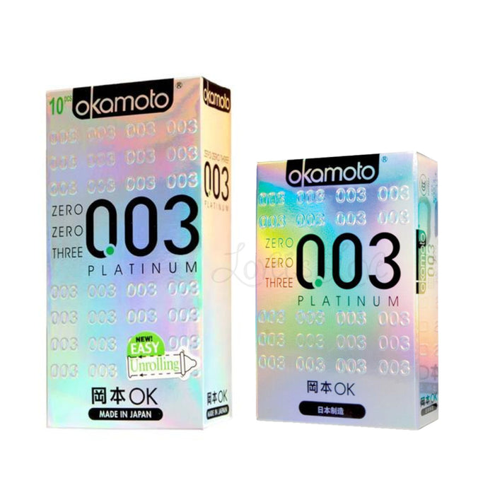 Okamoto World's Thinnest 0.03 Platinum Condom 4pcs or 10pcs