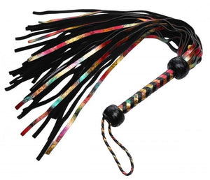 Premium Leather Lambskin Rainbow Flogger 20 Inch Bondage - Floggers/Whips/Crops Strict Leather 