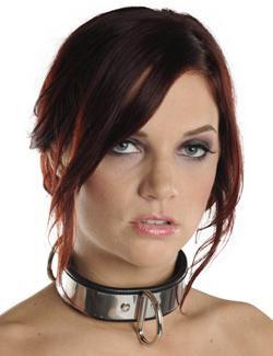Premium Leather Line With Metal Band Collar Bondage - Collars & Leash Strict Leather 