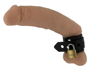 Premium Leather Locking Ball Stretcher For Him - Cock & Ball Torture XRLLC 