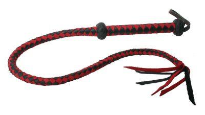 Strict Leather Premium Red and Black Leather Whip 43 Inch ( Just Sold )