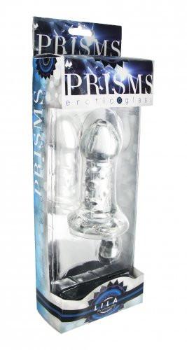Prisms Erotic Glass Lila Nubbed Rotator Glass Plug Dildos - Glass/Ceramic/Metal Prisms 