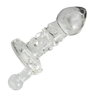 Prisms Erotic Glass Lila Nubbed Rotator Glass Plug Dildos - Glass/Ceramic/Metal Prisms 