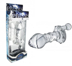 Prisms Erotic Glass Lila Nubbed Rotator Glass Plug Dildos - Glass/Ceramic/Metal Prisms 