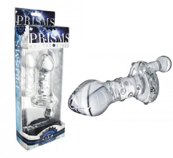 Prisms Erotic Glass Lila Nubbed Rotator Glass Plug