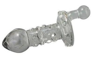 Prisms Erotic Glass Lila Nubbed Rotator Glass Plug Dildos - Glass/Ceramic/Metal Prisms 