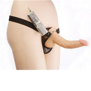 Real Skin All American Whoppers 6.5 Inch Vibrating Dong With Harness Strap-Ons & Harnesses - Vibrating Strap-Ons Nasstoys Default Title 