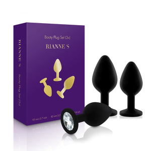 Rianne S Soiree Booty Plug Set 3x Black or Purple Anal - Anal Trainer Kits Rianne S 