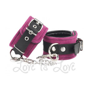 Rimba Electric Pink Leather Handcuffs RIM 7964 Bondage - Rimba Bondage Gear Rimba 
