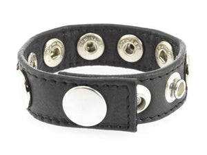 Rimba Luxury Leather Snap Cock Ring with Studs RIM 7398 or RIM 7399 For Him - Cock Rings Rimba RIM 7398 