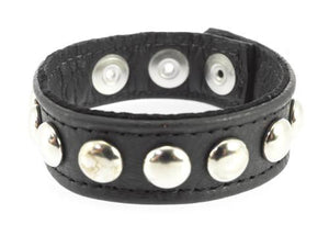 Rimba Luxury Leather Snap Cock Ring with Studs RIM 7398 or RIM 7399 For Him - Cock Rings Rimba RIM 7399 