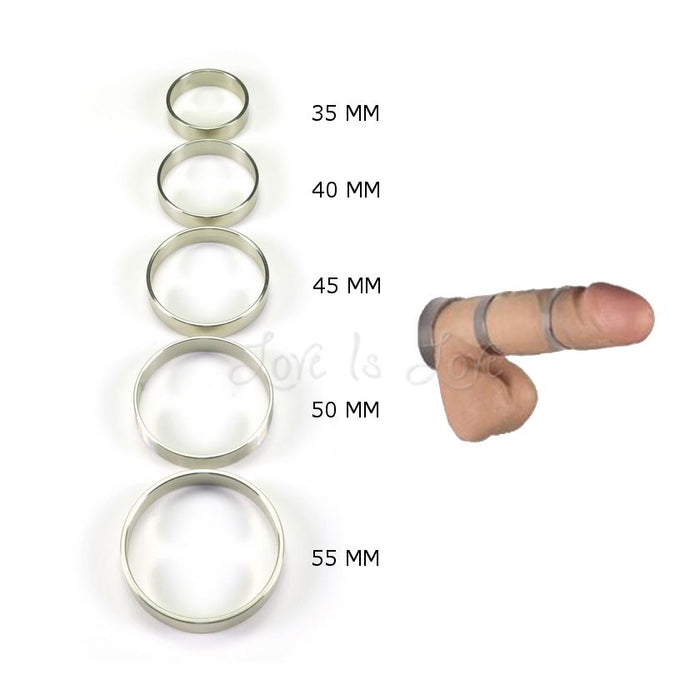 Rimba 1 cm Wide Stainless Steel Solid Cock Ring RIM 7375