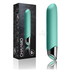 Rocks-Off 10 Speed Chaiamo Velvet Silicone Rechargeable Vibrator 5 Inch Black Or Burgundy Or Teal Award-Winning & Famous - Rocks-Off Rocks-Off Teal 