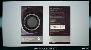 Rocks-Off Rudy Rings Stand Proud - Tear And Share Black or Blue For Him - Cock Rings Rocks-Off 