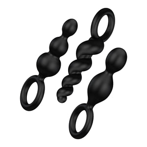 Satisfyer Plugs Black 3pcs Set Anal - Anal Beads & Balls Satisfyer 