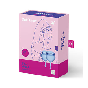 Satisfyer Feel Good Menstrual Cup Set Dark Blue buy in Singapore LoveisLove U4ria