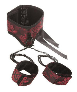 Scandal Posture Collar With Cuffs Bondage - Ankle & Wrist Restraints Scandal by CalExotics 