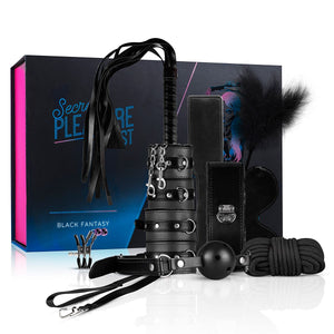 Secret Pleasure Chest Black Fantasy Bondage - Bondage & Restraint Kits EDC 