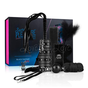 Secret Pleasure Chest Black Fantasy Bondage - Bondage & Restraint Kits EDC 