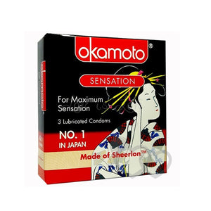 Okamoto Sensation Condom 3pcs or 12pcs buy in Singapore LoveisLove U4ria