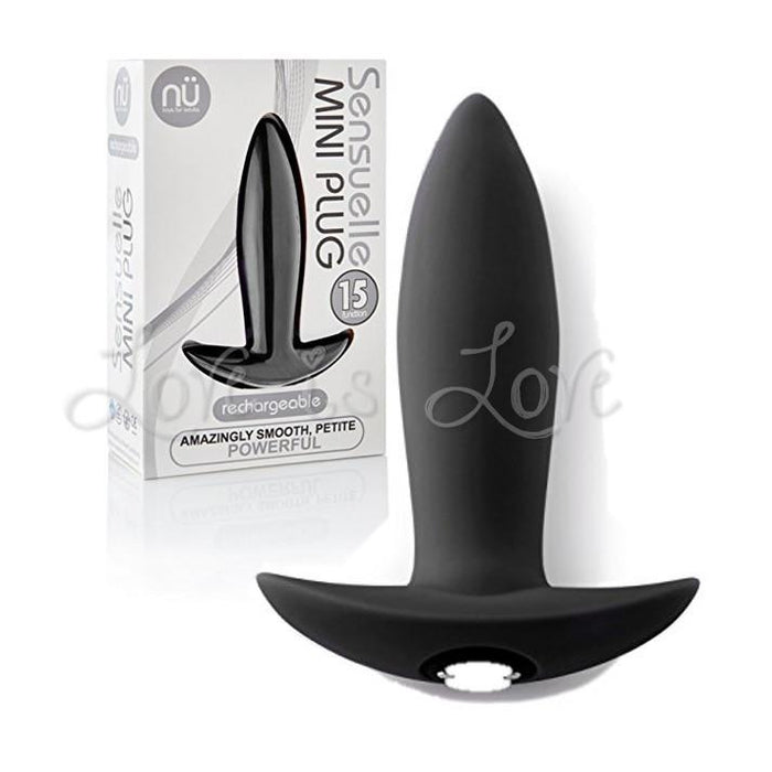 Sensuelle Mini Plug Rechargeable 15 Function Black