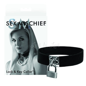 Sex & Mischief Lock & Key Collar Bondage - Collars & Leash Sex & Mischief 