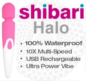 Shibari Halo Rechargeable Wand 10X Pink Vibrators - Wands & Attachments Shibari 
