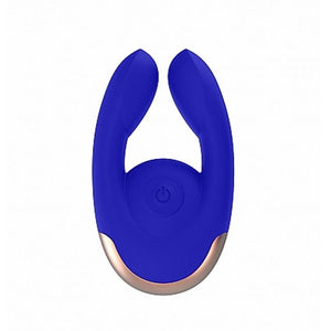 Shots Elegance Fancy Dual Motor Clitoral Stimulator Blue Vibrators - Clitoral & Labia Shots 