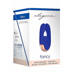 Shots Elegance Fancy Dual Motor Clitoral Stimulator Blue Vibrators - Clitoral & Labia Shots 