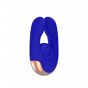 Shots Elegance Fancy Dual Motor Clitoral Stimulator Blue Vibrators - Clitoral & Labia Shots 
