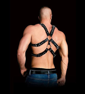 Shots Ouch Andres Masculine Masterpiece Male Harness Black Bondage - Men's Fetish Wear Shots Ouch! 