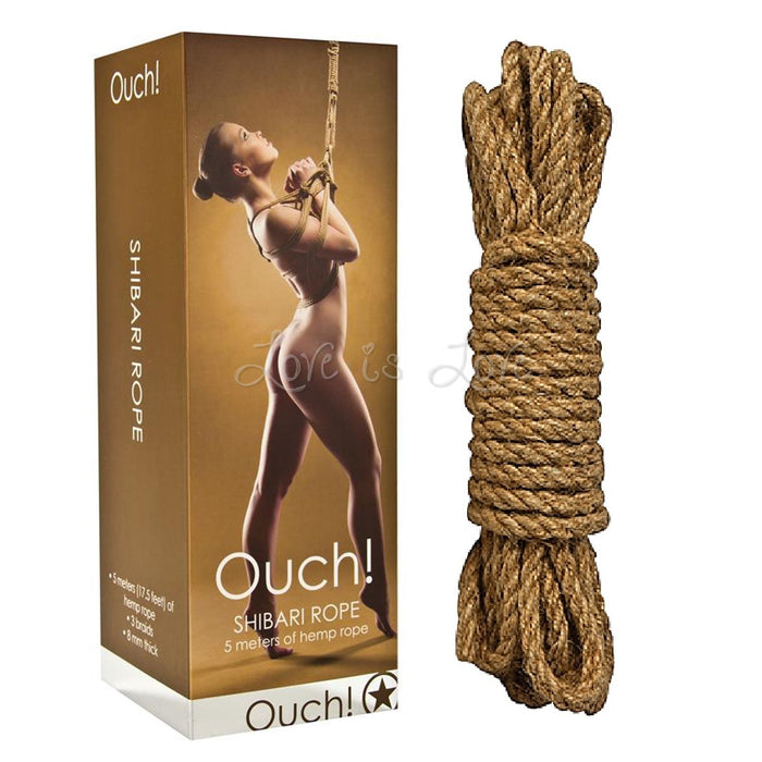 Shots Ouch! Shibari Rope 5 Meters Of Hemp Brown