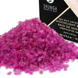 Shunga Moonlight Bath Sea Salt Crystals Aphrodisia 75 G For Us - Bathtime Fun Shunga 