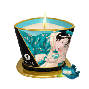 Shunga Massage Candle Sparkling Strawberry Wine Exotic Green Tea Exotic Fruits Libido For Us - Sexy Massage Shunga Island Blossoms
