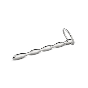 Sinner Gear Unbendable Beaded Penis Plug with Pull Ring 10.5cm For Him - Urethral Sounds/Penis Plugs Sinner Gear 