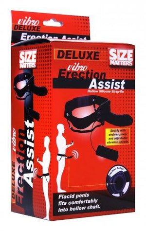 Size Matters Erection Assist Deluxe Vibro Hollow Strap On Strap-Ons & Harnesses - Hollow Strap-Ons Size Matters 