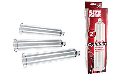 Size Matters Penis Pump Cylinder and Gauge Pump With Plastic or Steel Handle (Sold Separately) [Authorized Dealer]