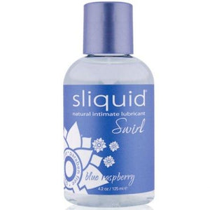 Sliquid Naturals Swirl Flavored Water Based Lube 4.2 FL OZ 125 ML Lubes & Toys Cleaners - Natural & Organic Sliquid Blue Raspberry 