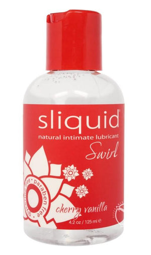 Sliquid Naturals Swirl Flavored Water Based Lube 4.2 FL OZ 125 ML Lubes & Toys Cleaners - Natural & Organic Sliquid Cherry Vanilla 