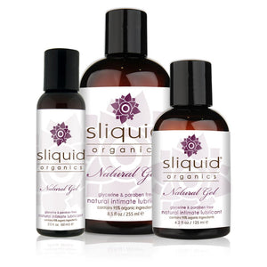 Sliquid Organics Natural Gel Lube 2 oz or 4.2 or 8.5 oz (Newly Replenished) Lubes & Toy Cleaners - Natural & Organic Sliquid 