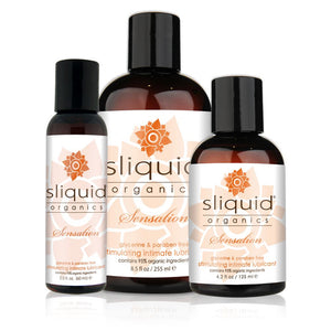 Sliquid Organics Sensation Warming Lubricant 2 oz or 4.2 or 8.5 oz (Newly Replenished On Dec 18) Lubes & Toys Cleaners - Natural & Organic Sliquid 
