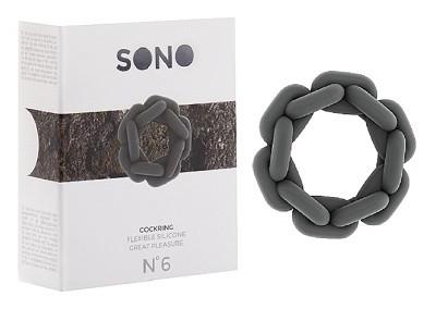 Sono No. 5 Chain Silicone Cockring Gray Inner Circumference: 26.5 mm