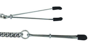 Spartacus Adjustable Tweezer Clamps With Jewel Chain SPF-47 Nipple Toys - Nipple Clamps Spartacus 