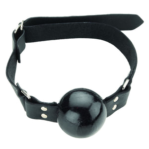 Spartacus Ball Gag Oiltan Leather With D-Ring Closure Bondage - Spartacus Bondage Gear Spartacus 2 Inch Black 