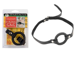 Spartacus Leather Ring Gag in Small, Medium or Large Bondage - Ball & Bit Gags Spartacus 