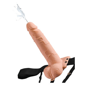 Fetish Fantasy Series  Hollow Squirting Strap-On with Balls Flesh 7.5 Inch buy in Singapore LoveisLove U4ria