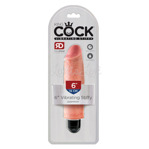King Cock Vibrating Stiffy 6 Inch (Black or Flesh or Brown) Vibrators - King Cock Vibrators King Cock Flesh