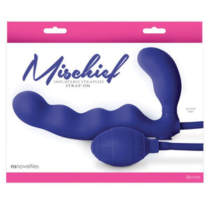 NS Novelties Mischief Inflatable Silicone Strapless Strap-On 7.5 Inch in Blue buy in Singapore LoveisLove U4ria